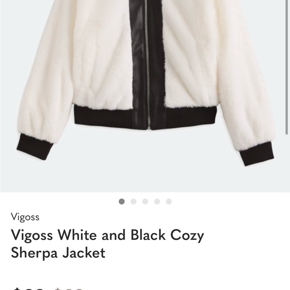 Vigoss Black and Cream Teddy Jacket